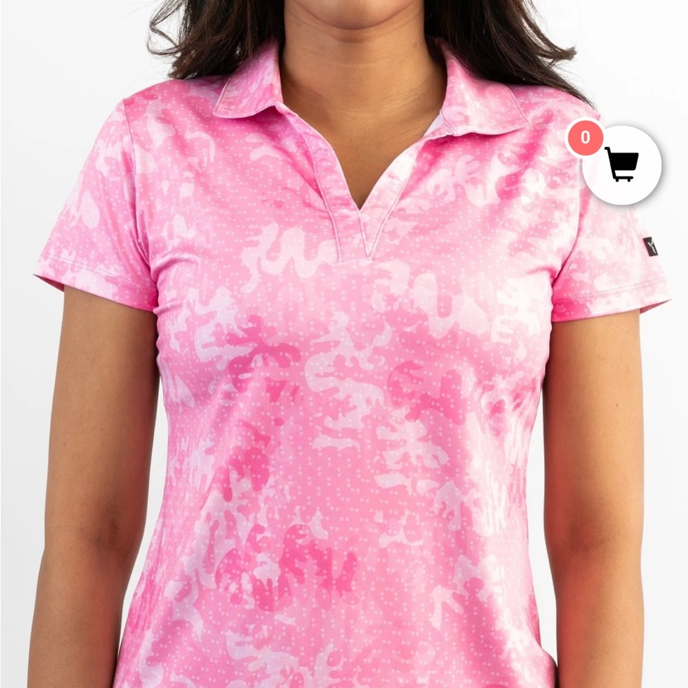 Yatta Golf Women’s pink camo polo NWT 3XL